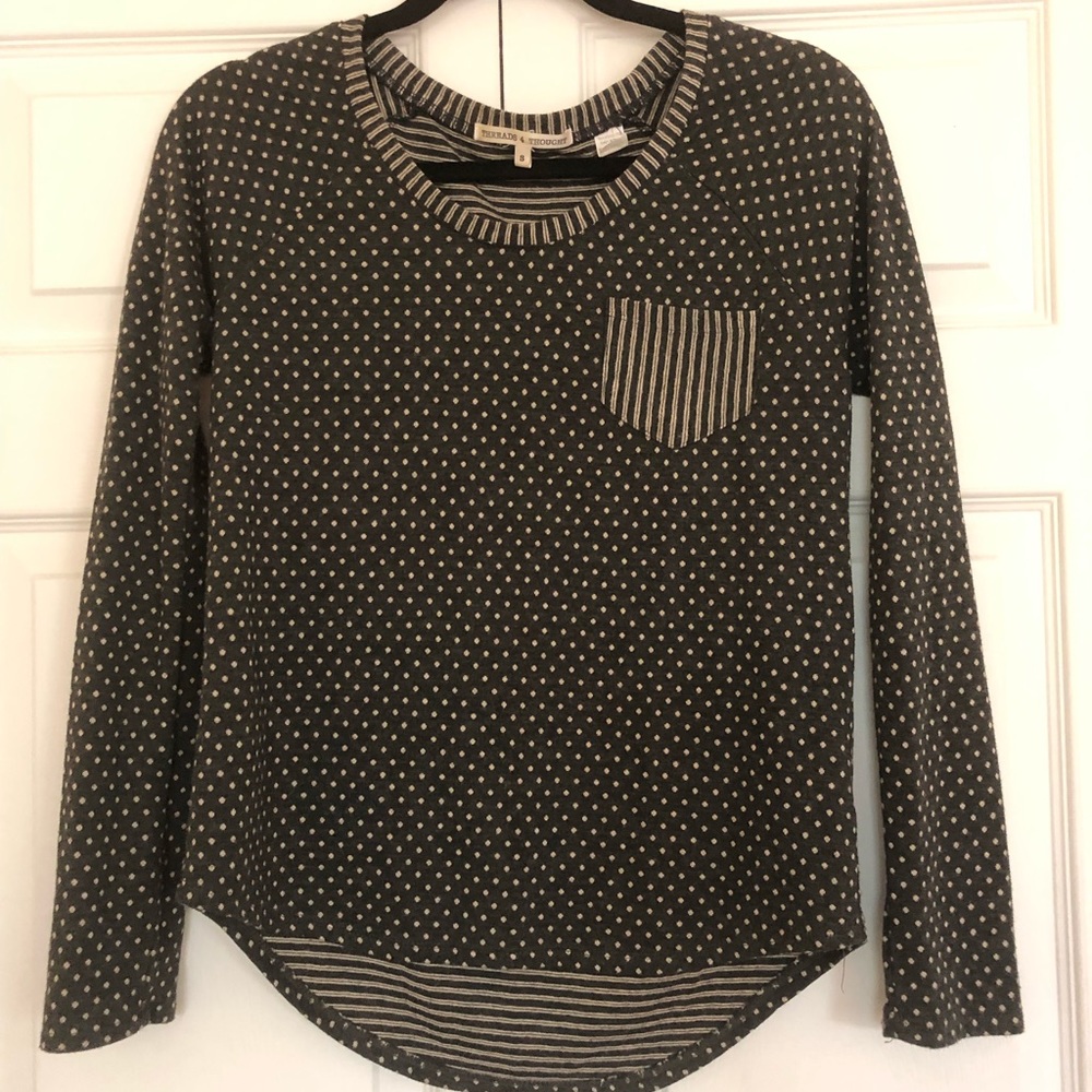 Polka dot long sleeve shirt